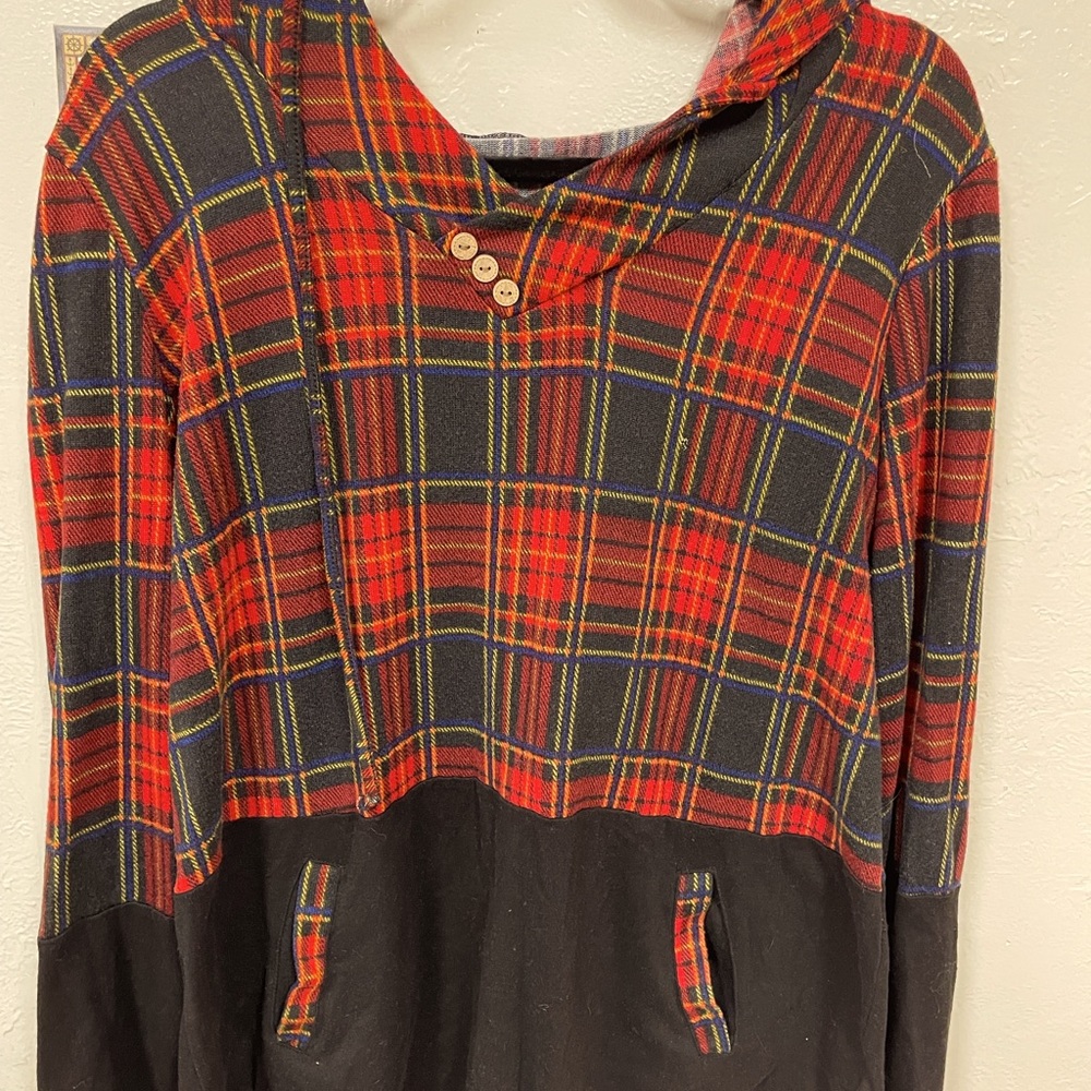 Christmas plaid blouse (XL)